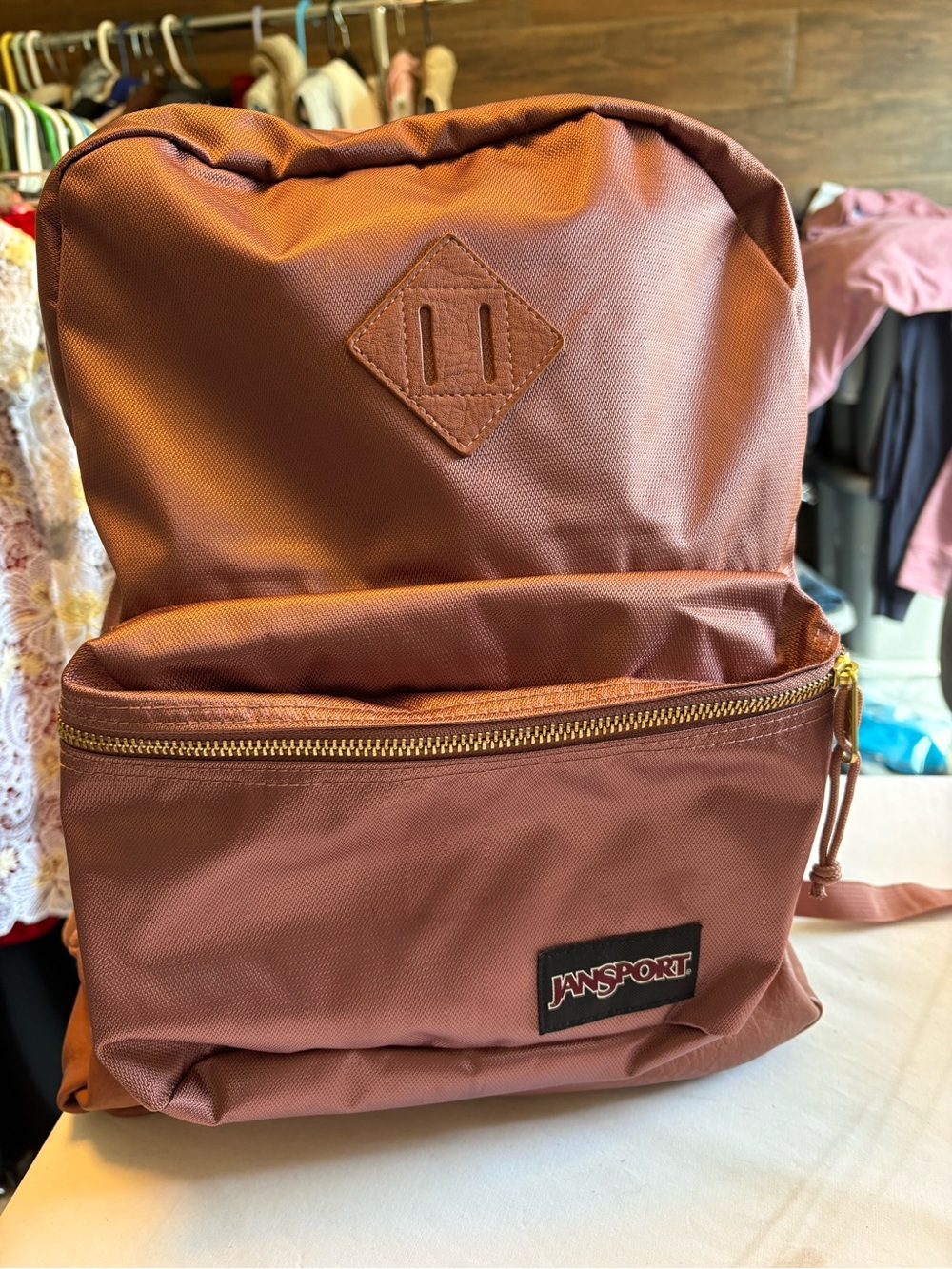 Jansport Rust/Brown Classic Front-Zip Backpack